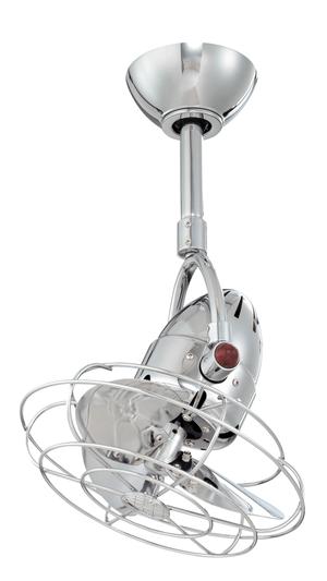 Diane Chrome Ceiling Fan - Metal Blades